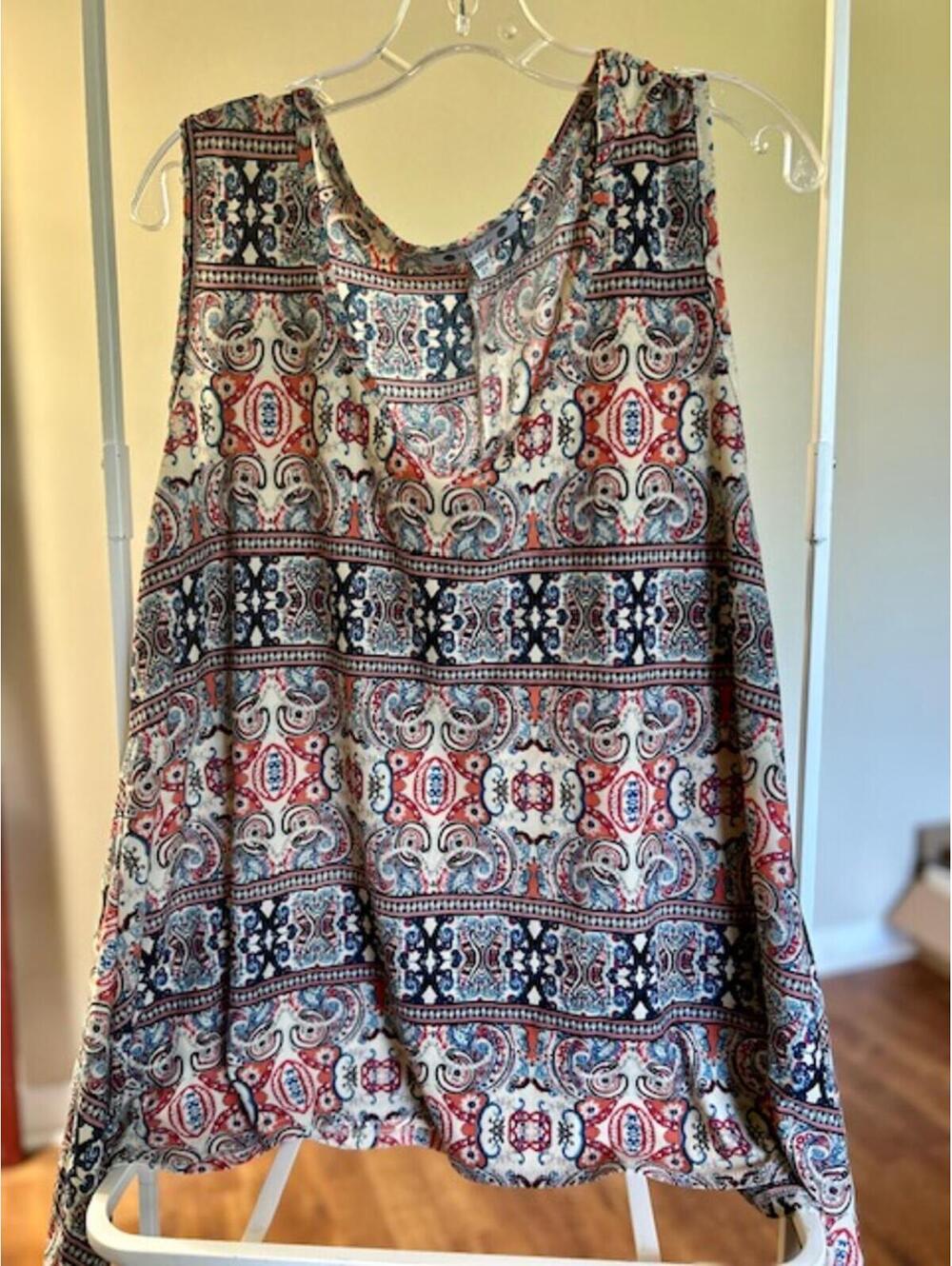 Wilde 2X Sleeveless Printed Tank Top